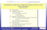 Installation Alignment, Magnetic Measurements and Fiducialization Robert Ruland