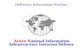 Defensive Information Warfare  Active  National Information Infrastructure Intrusion Defense