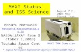 MAXI Status  and ISS Science