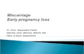 Miscarriage  Early pregnancy loss