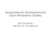 Decay Detector Development for Giant Resonance Studies