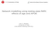 Network modelling using resting-state fMRI:  effects of age and APOE