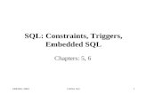 SQL: Constraints, Triggers, Embedded SQL