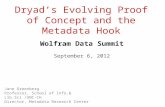 Dryad’s Evolving Proof of Concept and the Metadata Hook