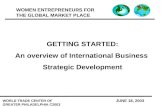 GETTING STARTED: An overview of International Business  Strategic Development