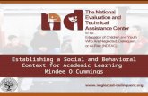 Establishing a Social and Behavioral Context for Academic Learning  Mindee O’Cummings