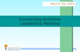 Connecting Activities Leadership Meeting