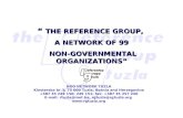 “  THE REFERENCE GROUP,  A NETWORK OF 99  NON-GOVER N MENTAL ORGANIZATIONS”