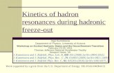 Kinetics of hadron resonances during hadronic freeze-out