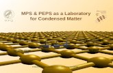 MPS & PEPS as a Laboratory for Condensed Matter