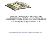 CARTILLA TECNICA DE GESTION INSTITUCIONAL PARA LAS SOCIEDADES DE BENEFICENCIA PUBLICA