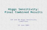 Higgs Sensitivity: Final Combined Results