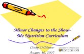 Minor Changes to the Show-Me Nutrition Curriculum