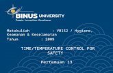 TIME/TEMPERATURE CONTROL FOR SAFETY  Pertemuan 13