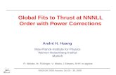 Global Fits to Thrust at NNNLL Order with Power Corrections