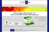 The Input Process of  the ESPON M4D Database