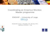 Coordinating an Erasmus Mundus  Master programme