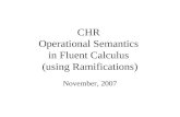 CHR  Operational Semantics  in Fluent Calculus  (using Ramifications)