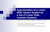 Approximation of a Linear Shift–Variant System by a Set of Linear Shift–Invariant Systems