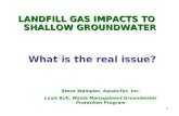 LANDFILL GAS IMPACTS TO SHALLOW GROUNDWATER