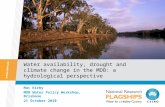 Water availability, drought and climate change in the MDB: a hydrological perspective