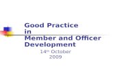 Good Practice in  Member and Officer Development