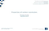Properties of carbon nanotubes Krisztian Kordas lapy@ee.oulu.fi