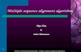 Seminar in Structural Bioinformatics - Multiple sequence alignment algorithms .