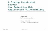 A String Constraint Solver  for Detecting Web Application Vulnerability