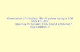 Generation of Ultrafast Mid-IR pulses using a 100 MeV ERL-FEL