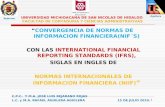 “ CONVERGENCIA DE NORMAS DE INFORMACION FINANCIERA(NIF´S)