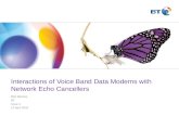 Interactions of Voice Band Data Modems with Network Echo Cancellers