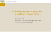 Permanent access to electronic journals