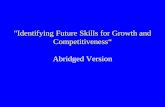 " Identifying Future Skills for Growth and Competitiveness “ Abridged Version