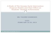 Dr. Valerie Harrison GCEl February 24-26, 2014