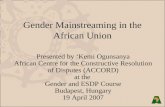 Gender Mainstreaming in the African Union