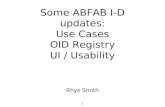 Some ABFAB I-D updates: Use Cases OID Registry UI / Usability