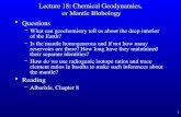 Lecture 18: Chemical Geodynamics,  or Mantle Blobology