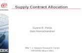 Supply Contract Allocation