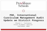PDK, International  Curriculum Management Audit Update on District Progress