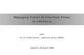 Managing Career in Uncertain Times in Indonesia
