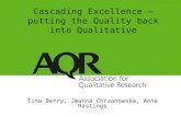 Cascading Excellence – putting the Quality back into Qualitative