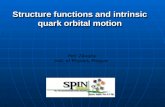 Structure functions and intrinsic quark orbital motion