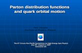 Parton distribution functions and quark orbital motion
