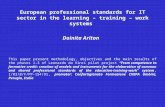 European professional standards for IT sector in the learning – training – work systems 