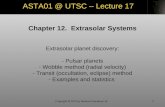 Chapter 12.  Extrasolar Systems Extrasolar planet discovery: - Pulsar planets