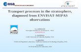 Transport processes in the  stratospher e, diagnosed from ENVISAT-MIPAS observations