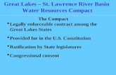 The Compact Legally enforceable contract among the Great Lakes States