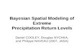 Bayesian Spatial Modeling of Extreme Precipitation Return Levels