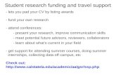 Student research funding and travel support